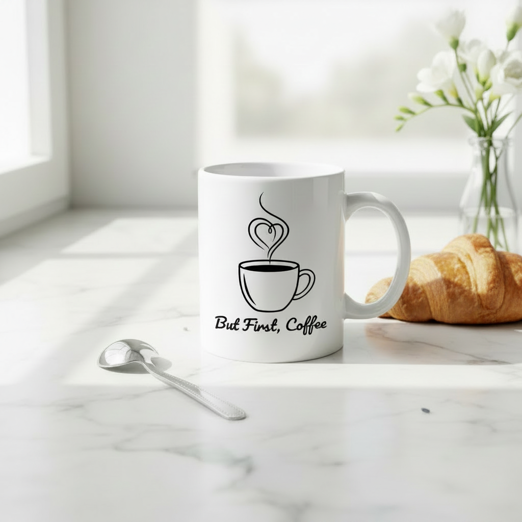 But First Coffee - Minimalist Heart