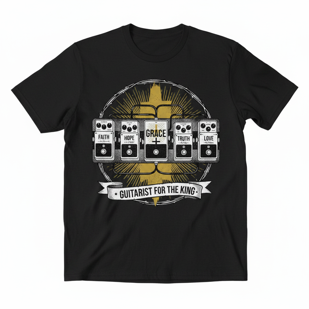 Grace Pedal Faith - Black Tee Mockup