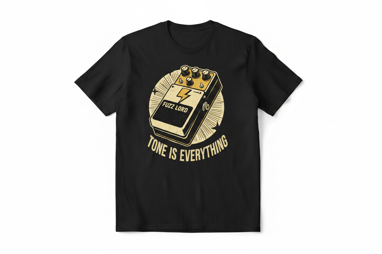 Tone Is Everything design on a black t-shirt