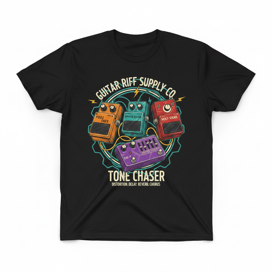 Pedalboard Flat Lay - Black Tee